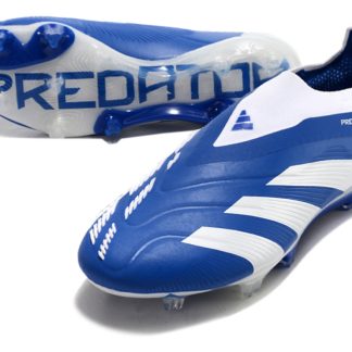 Predator Elite Sans Lacets FG - BLANC/BLEU