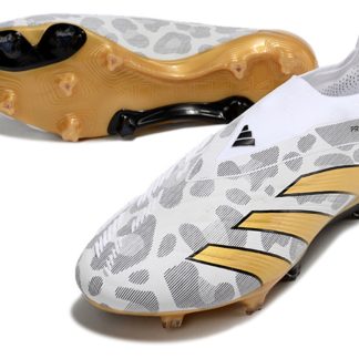 Predator Elite LL FG Blanc Or Gris