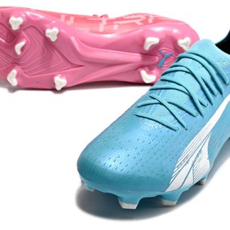PUMA Ultra Ultimate FG/AG Tricks - Bleu/Blanc/Rose ÉDITION LIMITÉE